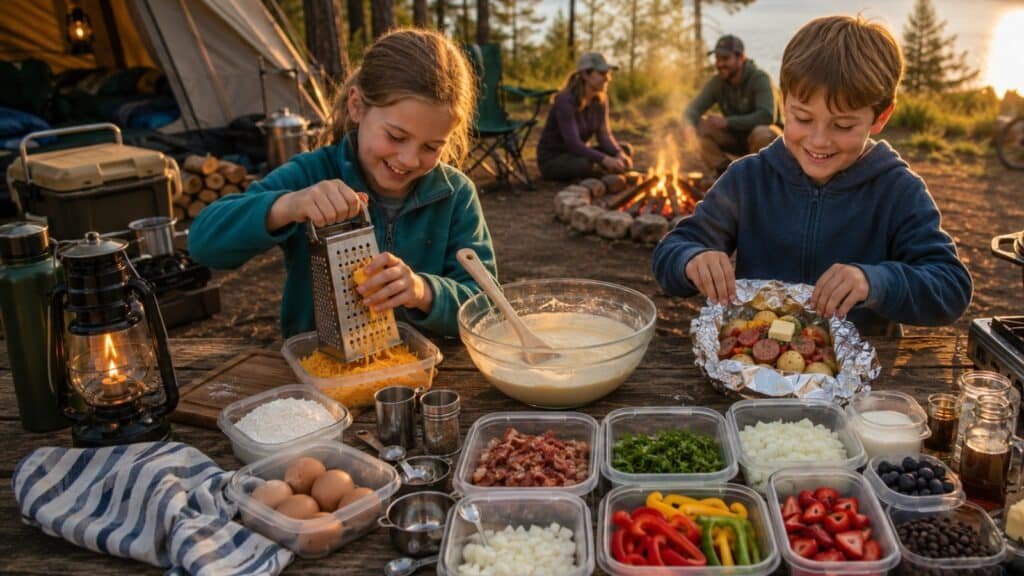 Kids camping fun Food Prep