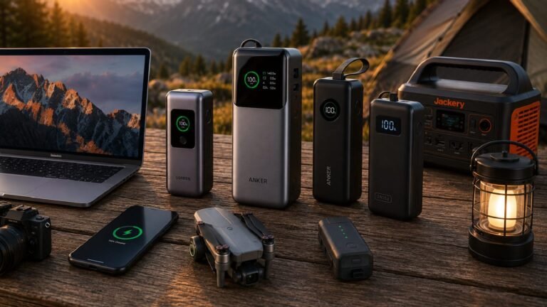 Best highest capacity portable power bank comparison featuring Anker Prime, UGREEN, INIU and Jackery portable chargers.