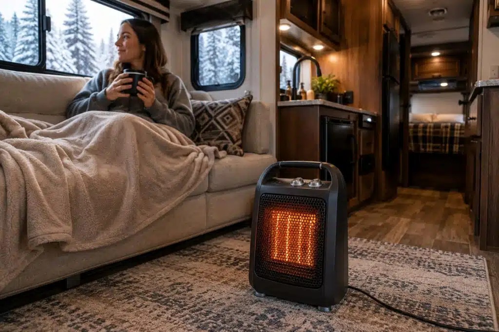 Electric heater in a rv