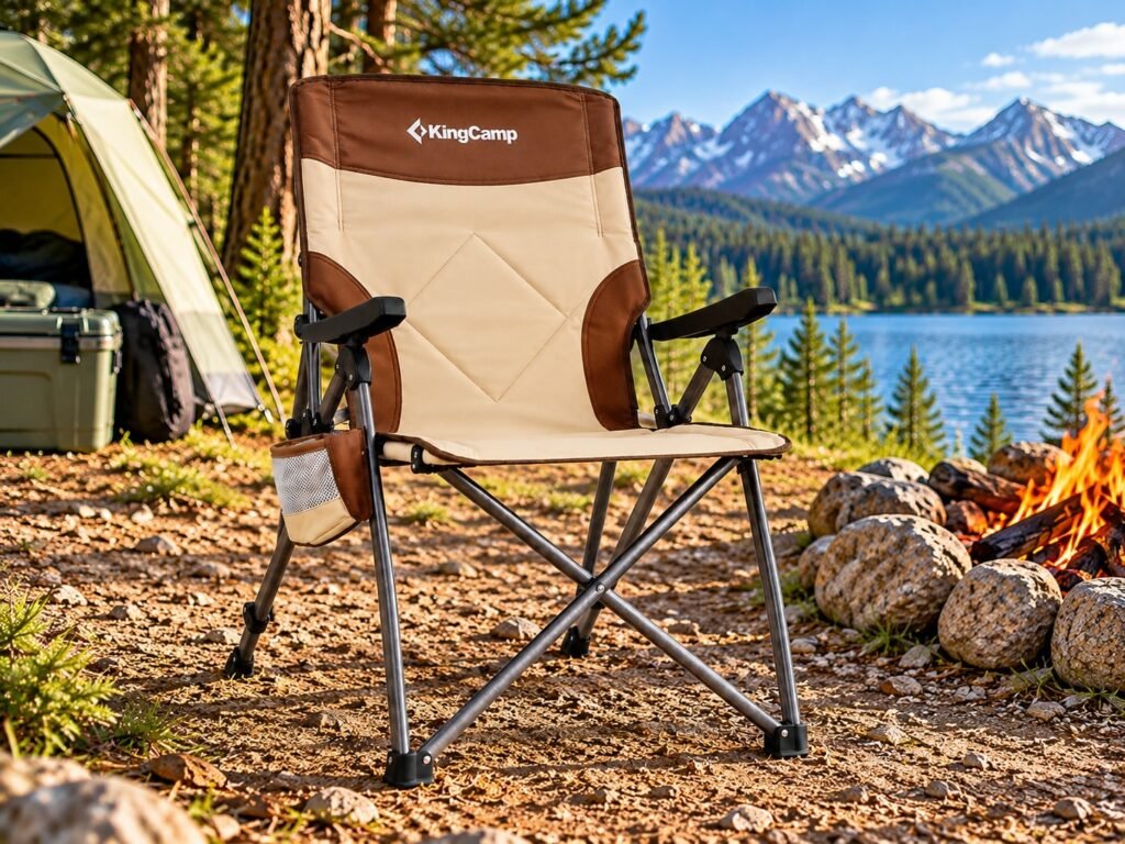 KingCamp Folding Camping Chair Adjustable High Back