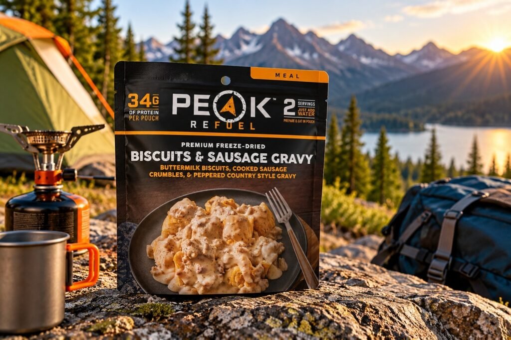 Peak Refuel Biscuits and Sausage Gravy Freeze-Dried Breakfast