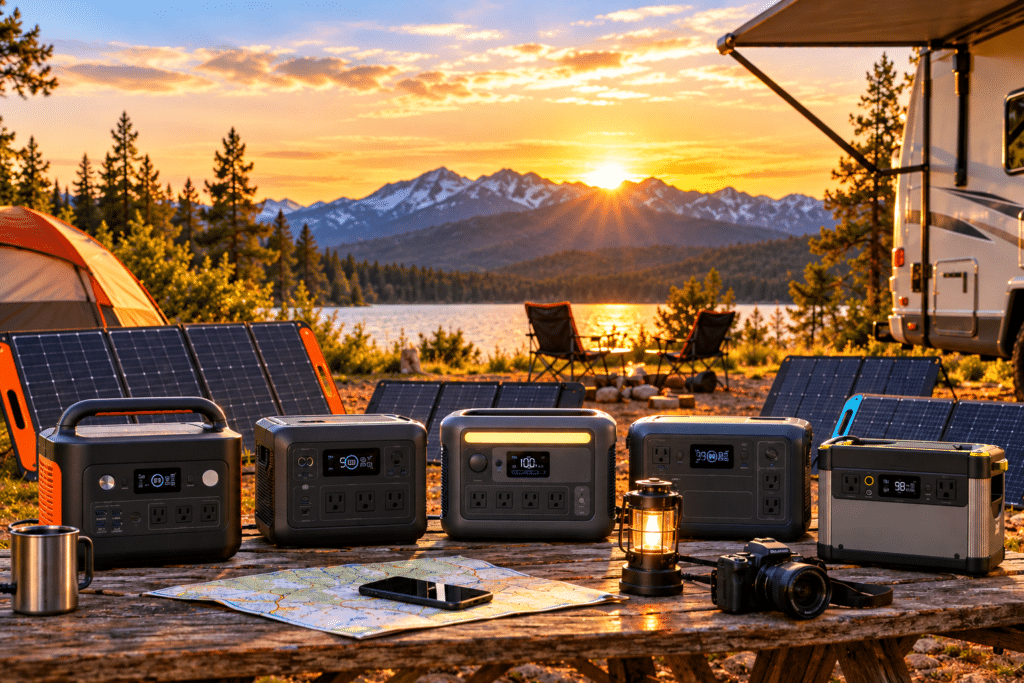 A range of portable power stations