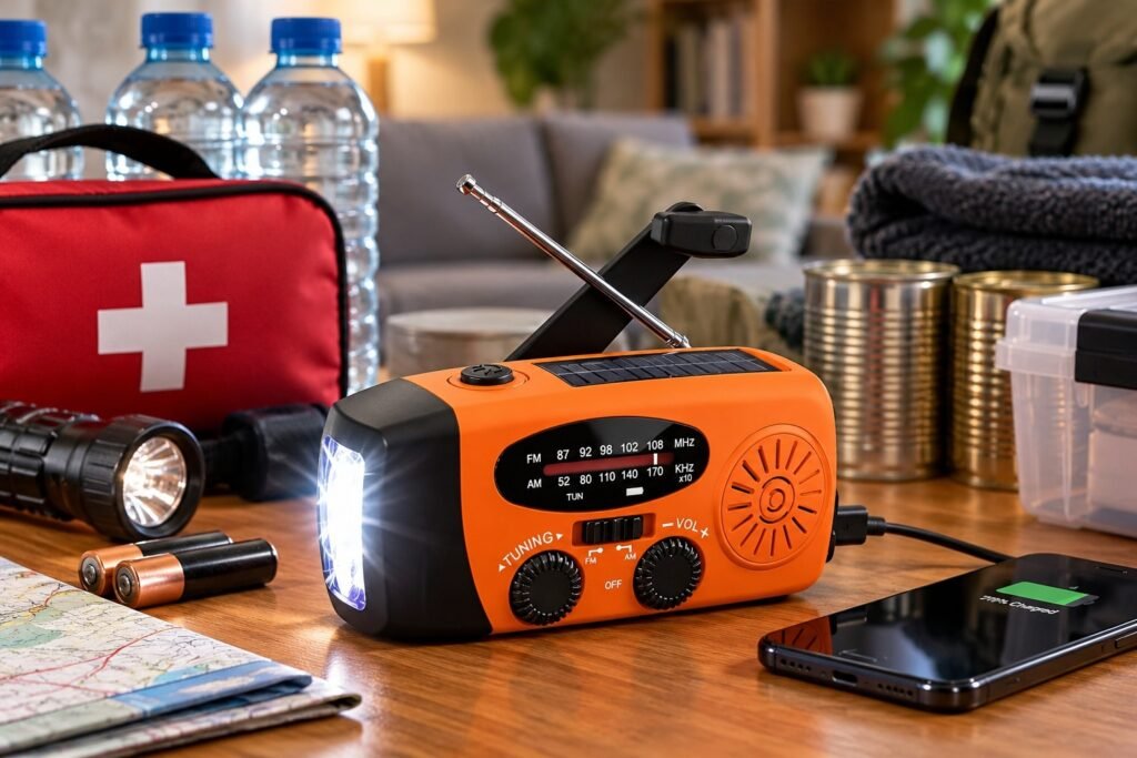 SOLARBABY 2000mAh Wind up Radio