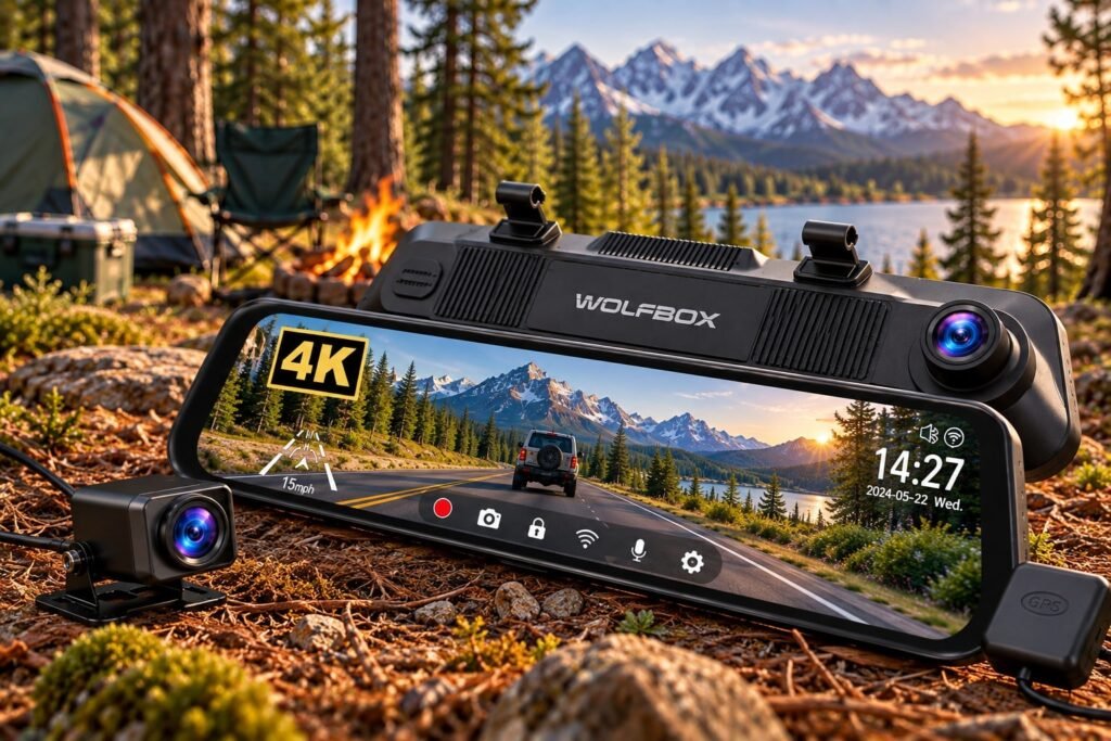 WOLFBOX G850 PRO 4K Mirror Dash Cam