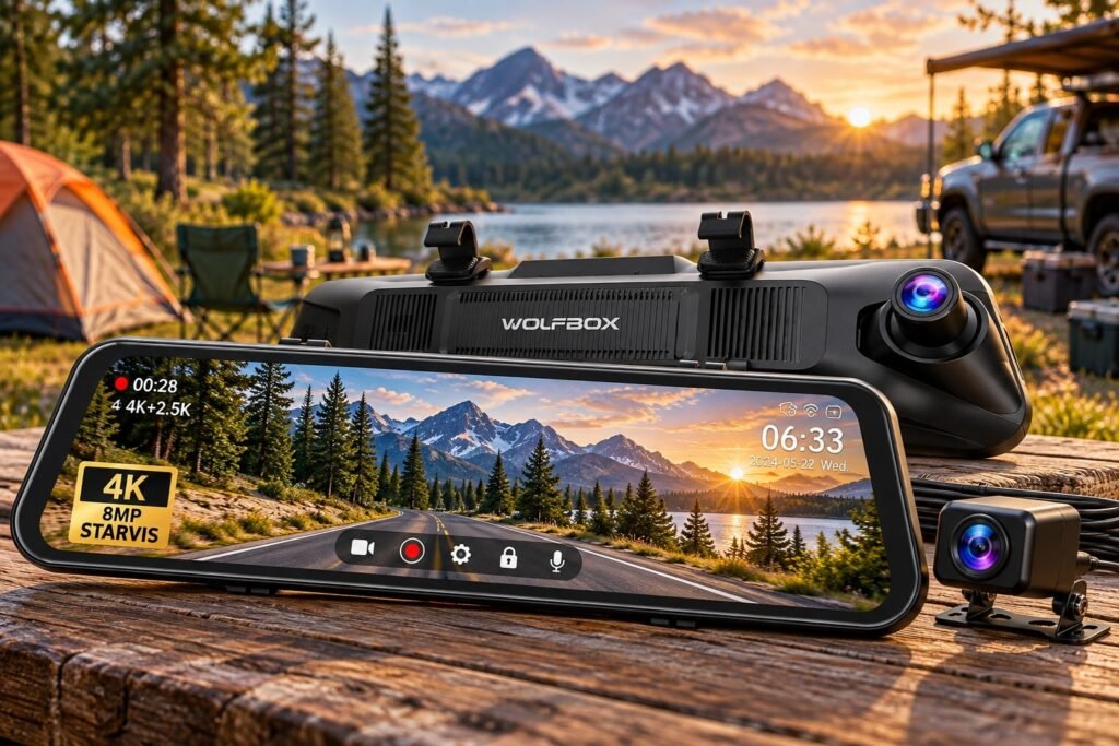 WOLFBOX G900 PRO Mirror Dash Cam