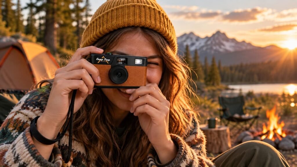 Young Girl Taking a Photo